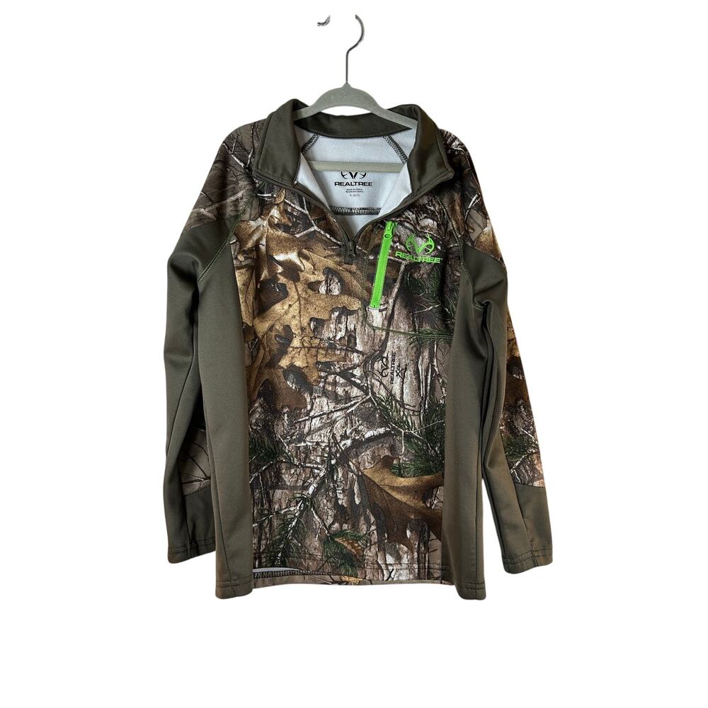 REALTREE Boy’s Magellan Timber 1/4 Zip Camouflage Shirt / Size: Small 6-7